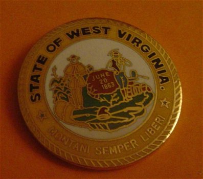 Emaille pin State of West Virginia - 0