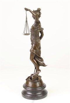bronzen beeld Vrouwe Justitia , brons , beeld - 3