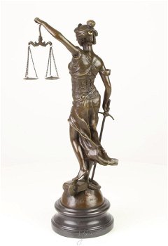 bronzen beeld Vrouwe Justitia , brons , beeld - 4