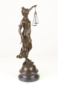 bronzen beeld Vrouwe Justitia , brons , beeld - 7