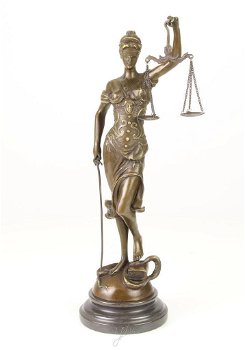 beeld , Vrouwe Justitia , brons beeld - 0