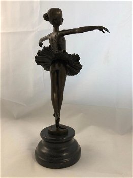 bronzen beeld van een balletdanser , ballet , brons - 6