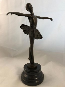 bronzen beeld van een balletdanser , ballet , brons - 7