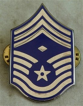 Collar Rank Insignia / Kraag Rang Embleem, First Sergeant, US Air Force, jaren'80.(Nr.1) - 1