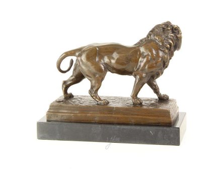 bronzen beeld van een leeuw ,brons , leeuw , beeld , kado - 4
