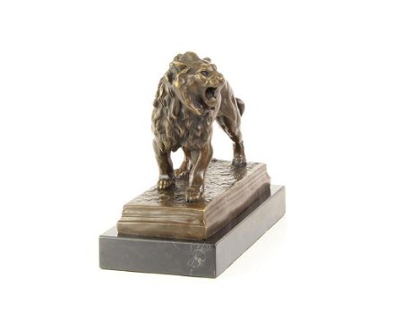 bronzen beeld van een leeuw ,brons , leeuw , beeld , kado - 6