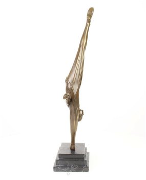 bronzen beeld , vrouwelijke turnster, turne - 6