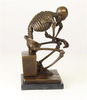 skelet , DENKER , brons - 4