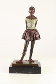 Een bronzen sculptuur van een danseresje , danseres - 0