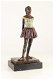 Een bronzen sculptuur van een danseresje , danseres - 1 - Thumbnail