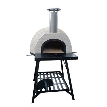 Compacte portabele houtgestookte pizzaoven AMALFI AD70 Black Plain - 1