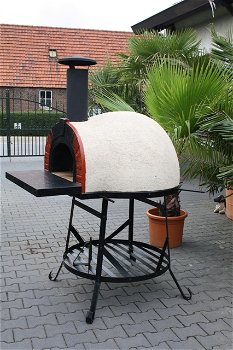 Compacte houtgestookte pizzaoven AMALFI AD70 RED BRICK - 2