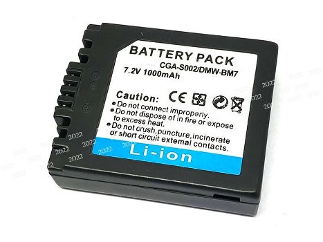 New Battery Camera & Camcorder Batteries PANASONIC 7.2V 1000mAh - 0
