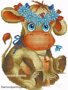 OPRUIMING diamond painting cow XL - 0