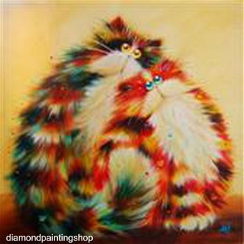 OPRUIMING FULL diamond painting 3 cats - 0