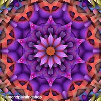 OPRUIMING FULL diamond painting mandala purple - 0