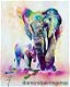 OPRUIMING FULL diamond painting colorful elephants (SQUARE) - 0 - Thumbnail