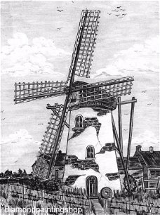 OPRUIMING FULL diamond painting windmill (SQUARE)