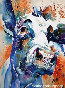 OPRUIMING FULL diamond painting abstract cow (SQUARE) - 0