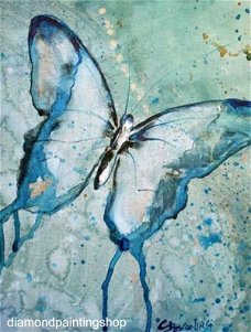 OPRUIMING FULL diamond painting aquarel butterfly (SQUARE)