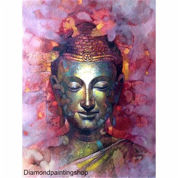 OPRUIMING FULL diamond painting buddha purple (SQUARE) - 0