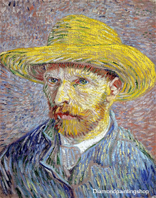 OPRUIMING FULL diamond painting v. Gogh zelfportret (SQUARE)