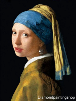OPRUIMING FULL diamond painting Vermeer Melkmeisje/meisje met de parel (SQUARE) - 0