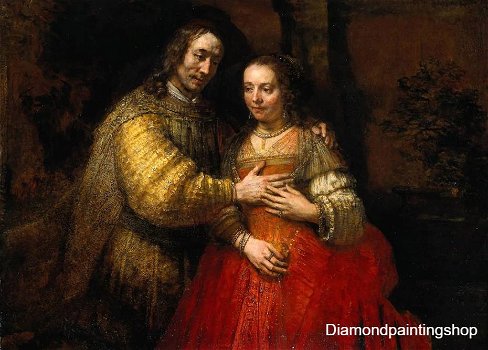 OPRUIMING FULL diamond painting Rembrandt Joodse bruid (SQUARE) - 0