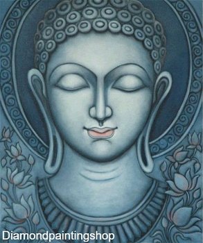 OPRUIMING FULL diamond painting buddha blue XL - 0