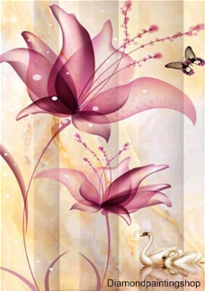 OPRUIMING FULL diamond painting fantasy flower XL