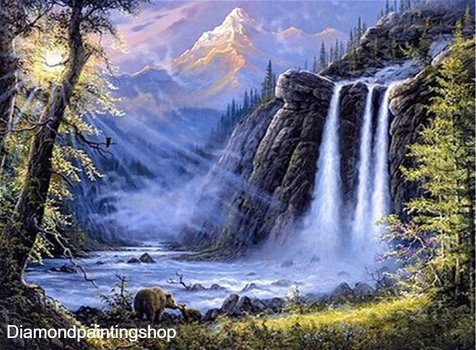 OPRUIMING FULL diamond painting waterfall XL - 0