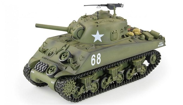 RC tank U.S.M4A3 Sherman metalen tracks en aandrijving 2.4GHZ Control edition - 0