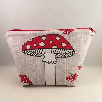 projectbag / etui /toilettas herfst / paddenstoelen optie 1 - 0