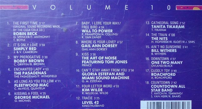 Te koop de originele verzamel-CD The Hits Album Volume 10. - 1