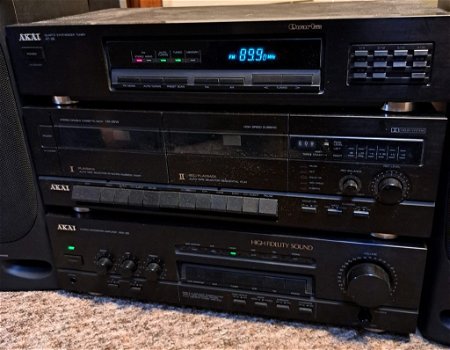 Akai 26 Tuner, versterker, dubbel cassettedeck evt met boxen - 0