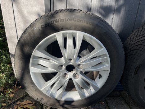 4x winterband TS 850 Continental Wintercontact 205/55 R16 incl lm velg met druksensors - 1