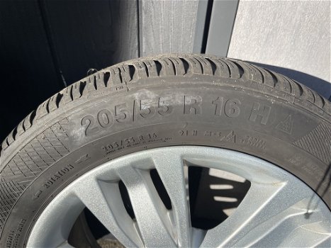 4x winterband TS 850 Continental Wintercontact 205/55 R16 incl lm velg met druksensors - 2