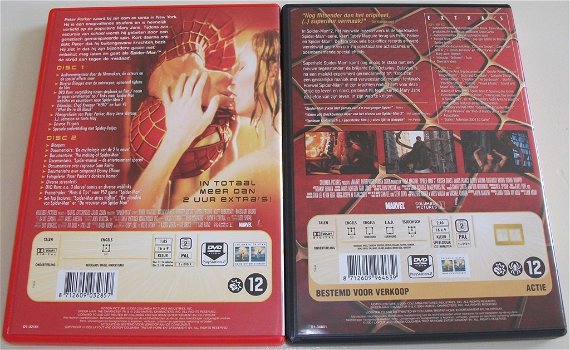 Dvd *** SPIDER-MAN 1 + 2 *** 4-DVD Boxset Complete Collectie - 3