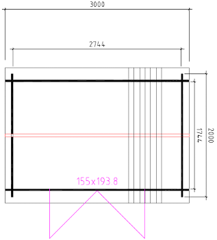 Tuinhuis-Blokhut 3020 L: 300 x 200 x 230cm - 1