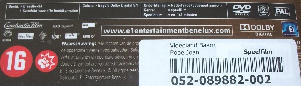 Dvd *** POPE JOAN *** - 2