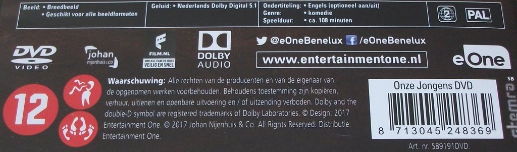 Dvd *** ONZE JONGENS *** - 2