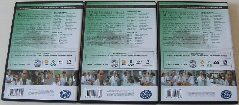 Dvd *** MEDISCH CENTRUM WEST *** 3-DVD Boxset Seizoen 3 - 4