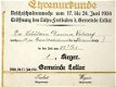 Ere Oorkonde / Ehrenurkunde, Reichs-Schwimmwoche, Gemeente Lollar, 1934.(Nr.1) - 2 - Thumbnail