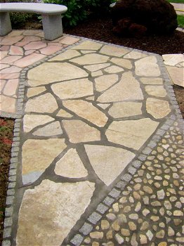 mediterraanse flagstones Limon beige/geel genuanceerd - 0