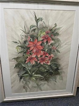 Aquarel -Flowers , schilderij - 1