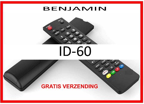 Vervangende afstandsbediening voor de ID-60 van BENJAMIN. - 0