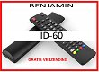 Vervangende afstandsbediening voor de ID-60 van BENJAMIN. - 0 - Thumbnail