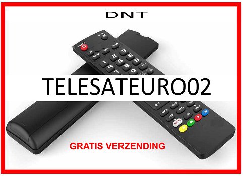 Vervangende afstandsbediening voor de TELESATEURO02 van DNT. - 0