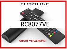 Vervangende afstandsbediening voor de RC8077VE van EUROLINE.