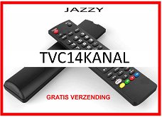 Vervangende afstandsbediening voor de TVC14KANAL van JAZZY.